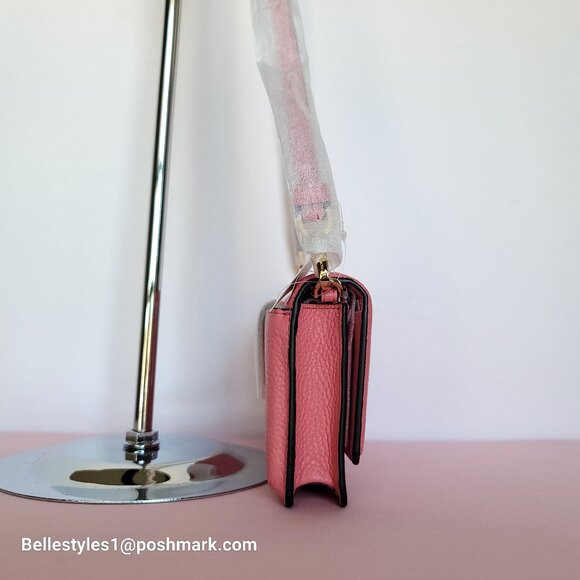 MICHAEL KORS Jet Set Charm Small Phone Pebbled Leather Crossbody- Tea Rose⭐ - Picture 9 of 16